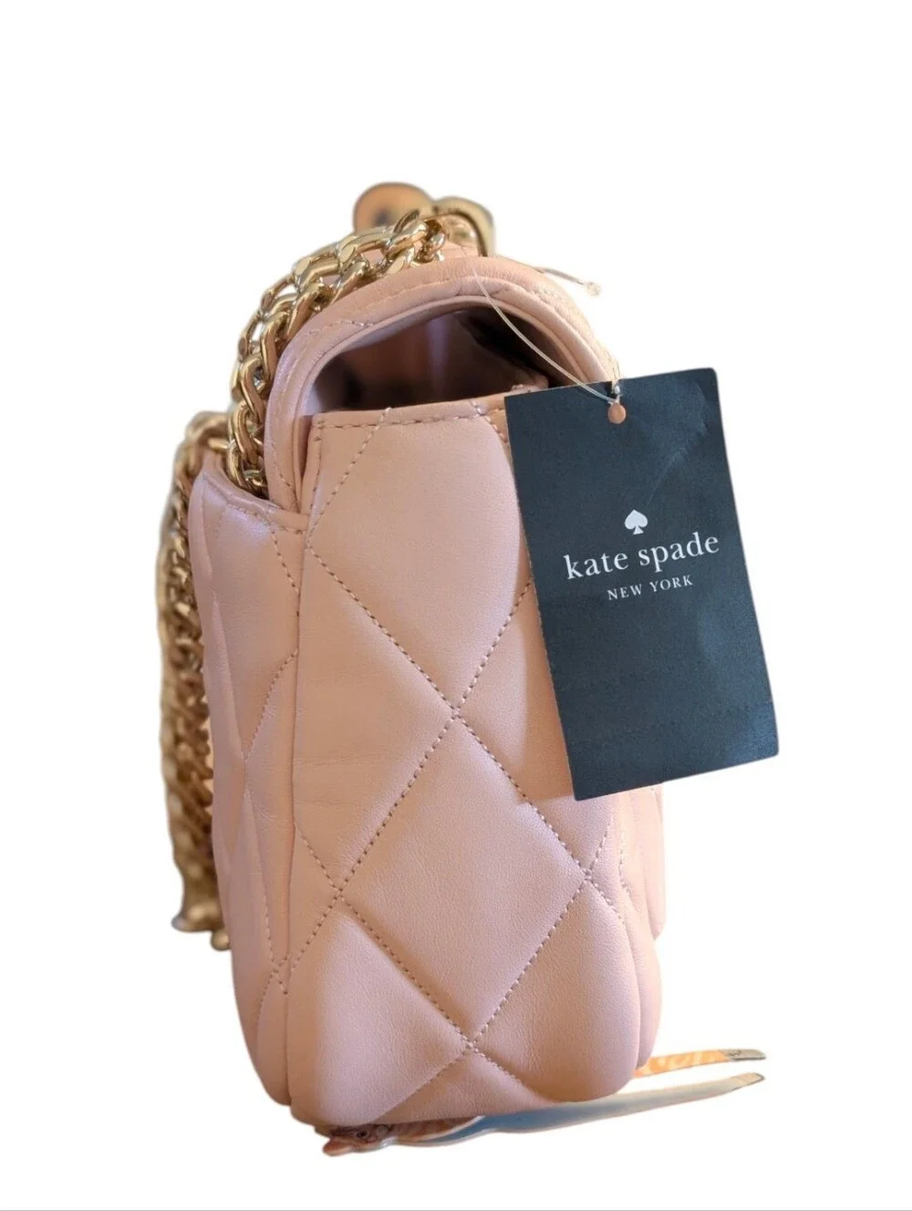 Kate Spade ♠️ New York Carey Quilted Medium Flap Shoulder Bag Light Pink